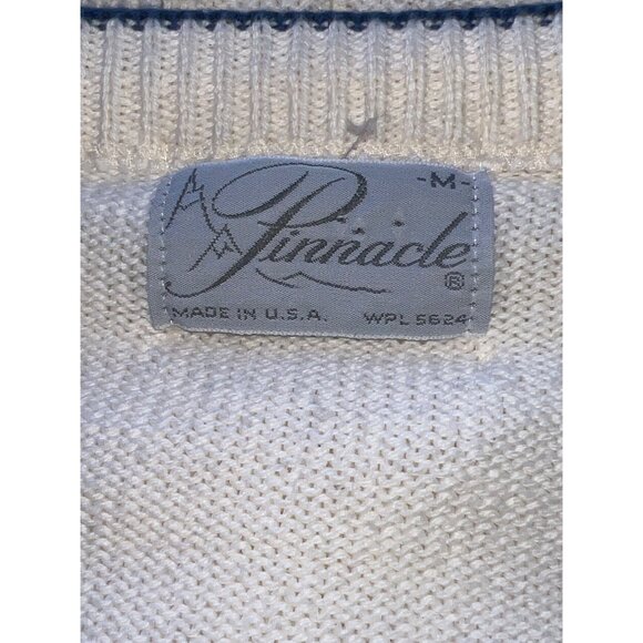 Pinnacle Vintage Mens Embroidered 3D Golf Sweater Size M - Picture 6 of 8